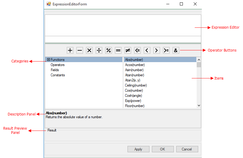 ExpressionEditor UI Components